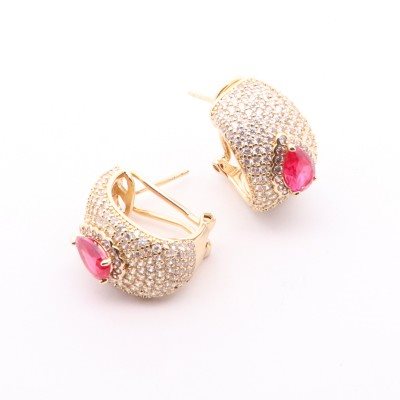 Orecchini Domar Gioielli Donna Dolù Bijoux orecchini in Ottone ipoallergenico Cubic Zirconia EZB125262 - EZB125262